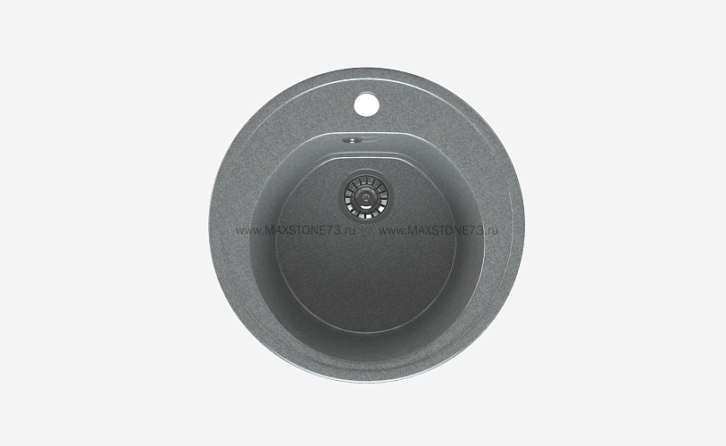 MAXSTONE Мойка глянцевая MS-2 (темно-серая) 505*505*200